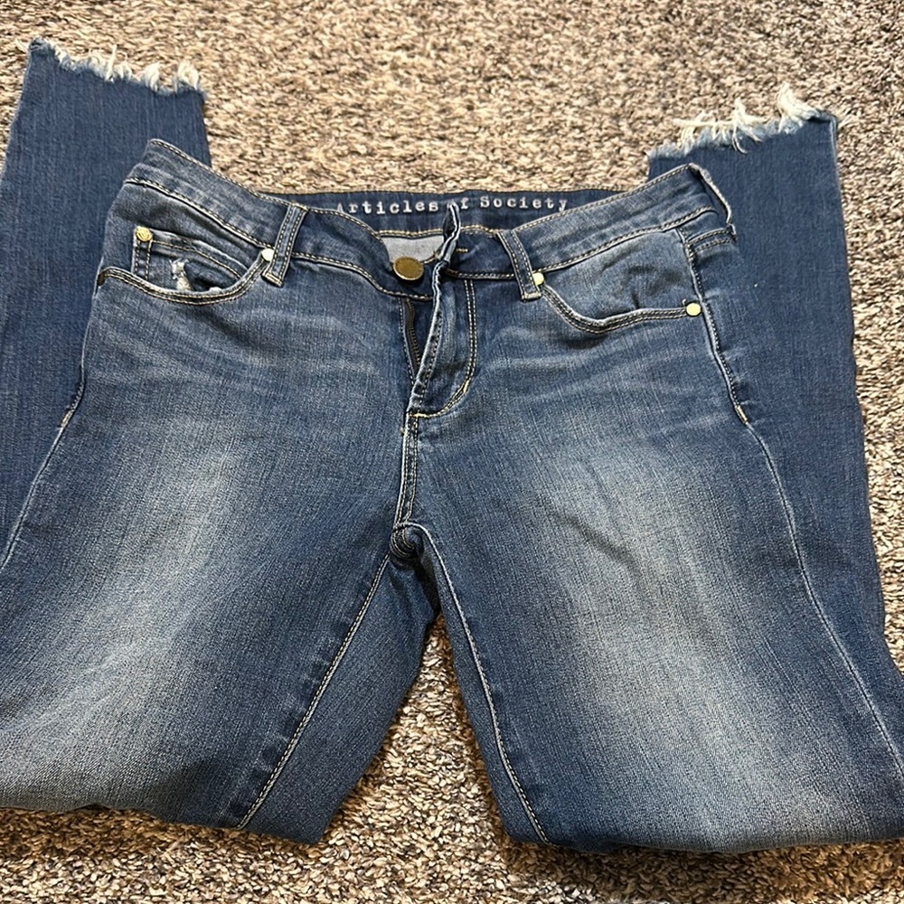 Articles Of Society Women's Dark Blue Ankle Jeans Size 25